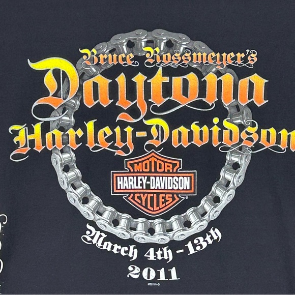 Vtg Harley Davidson Mens Y2K T Shirt‎ Size M Daytona Beach Bike Week Biker USA - Picture 4 of 9